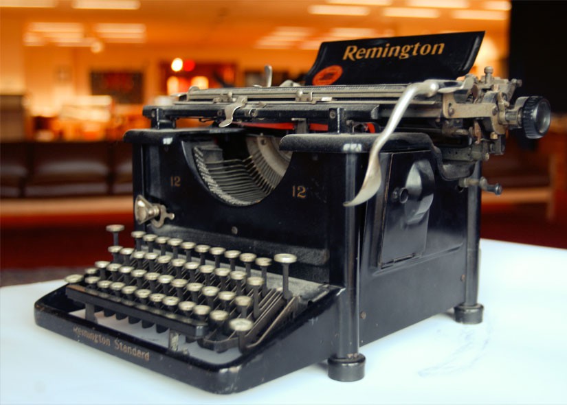 A remington typewriter
