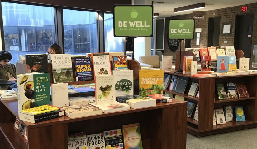 Be Well exhibit in Lockwood Library 2017