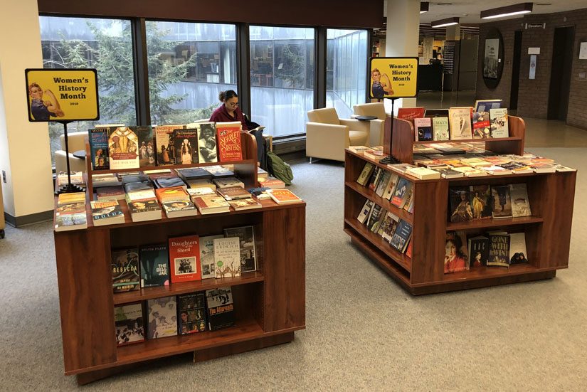 Women's history month exhibit in Lockwood